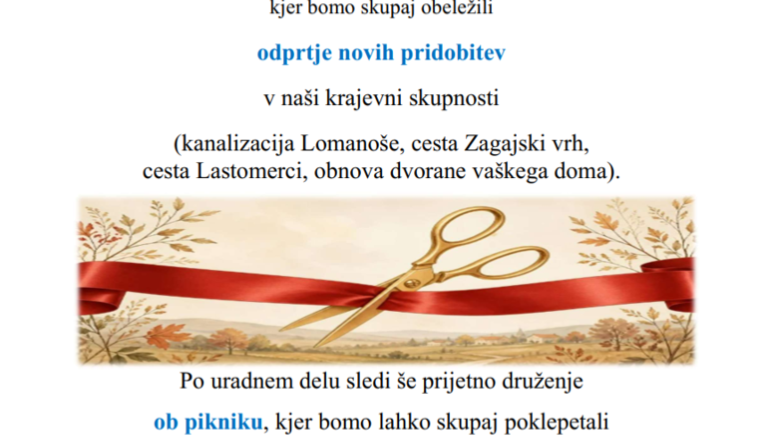 Odprtje novih pridobitev v KS Spodnja Ščavnica