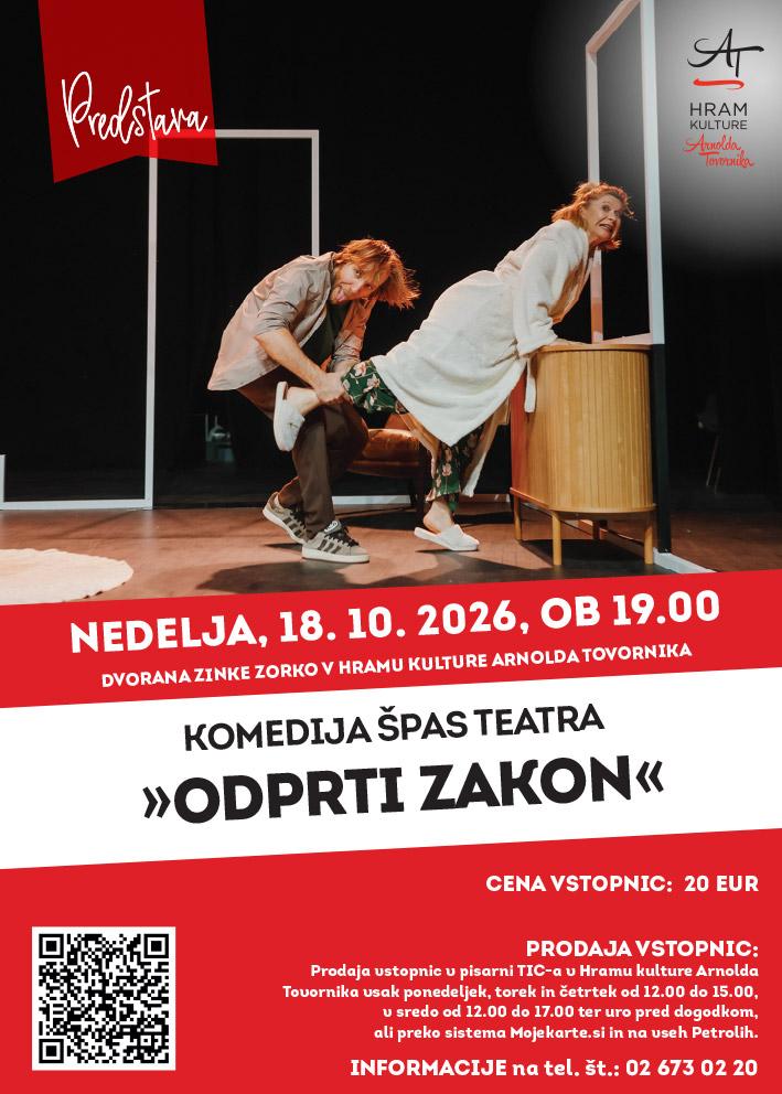 Komedija ŠPAS TEATRA: Odprti zakon