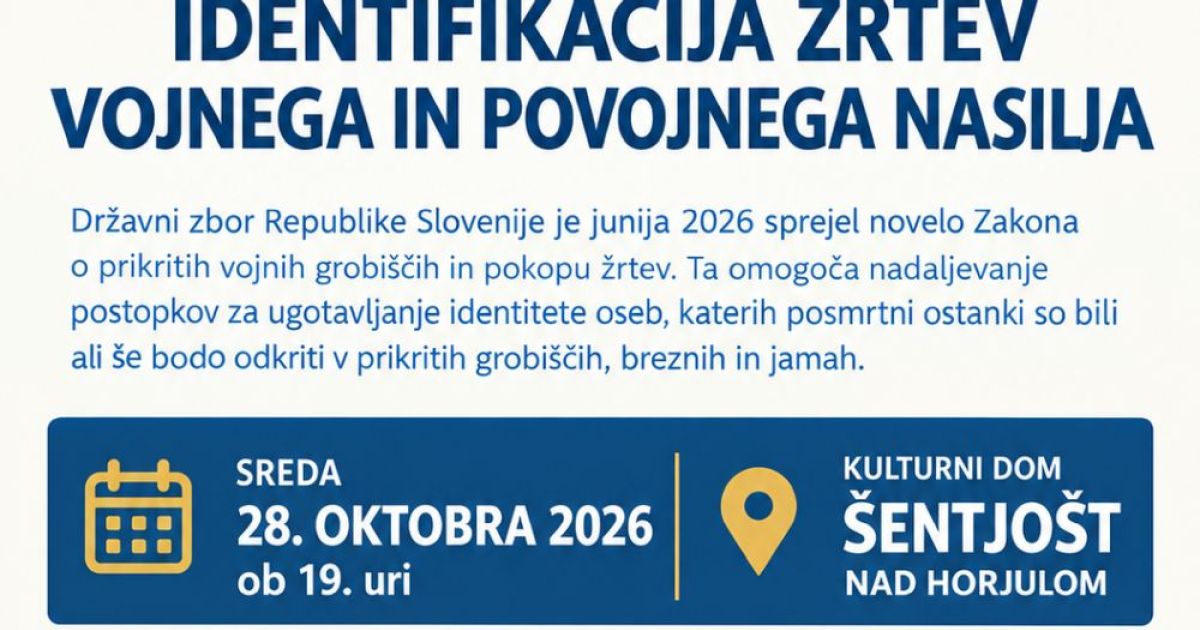 Srečanje Identifikacija žrtev vojnega in povojnega nasilja